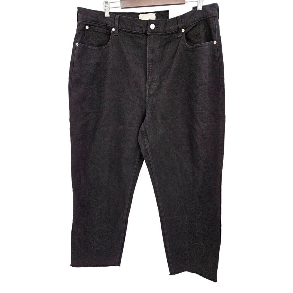 Everlane Way High Jean Womens Sz 35 Long Tall Black Straight Leg High Rise NEW‎